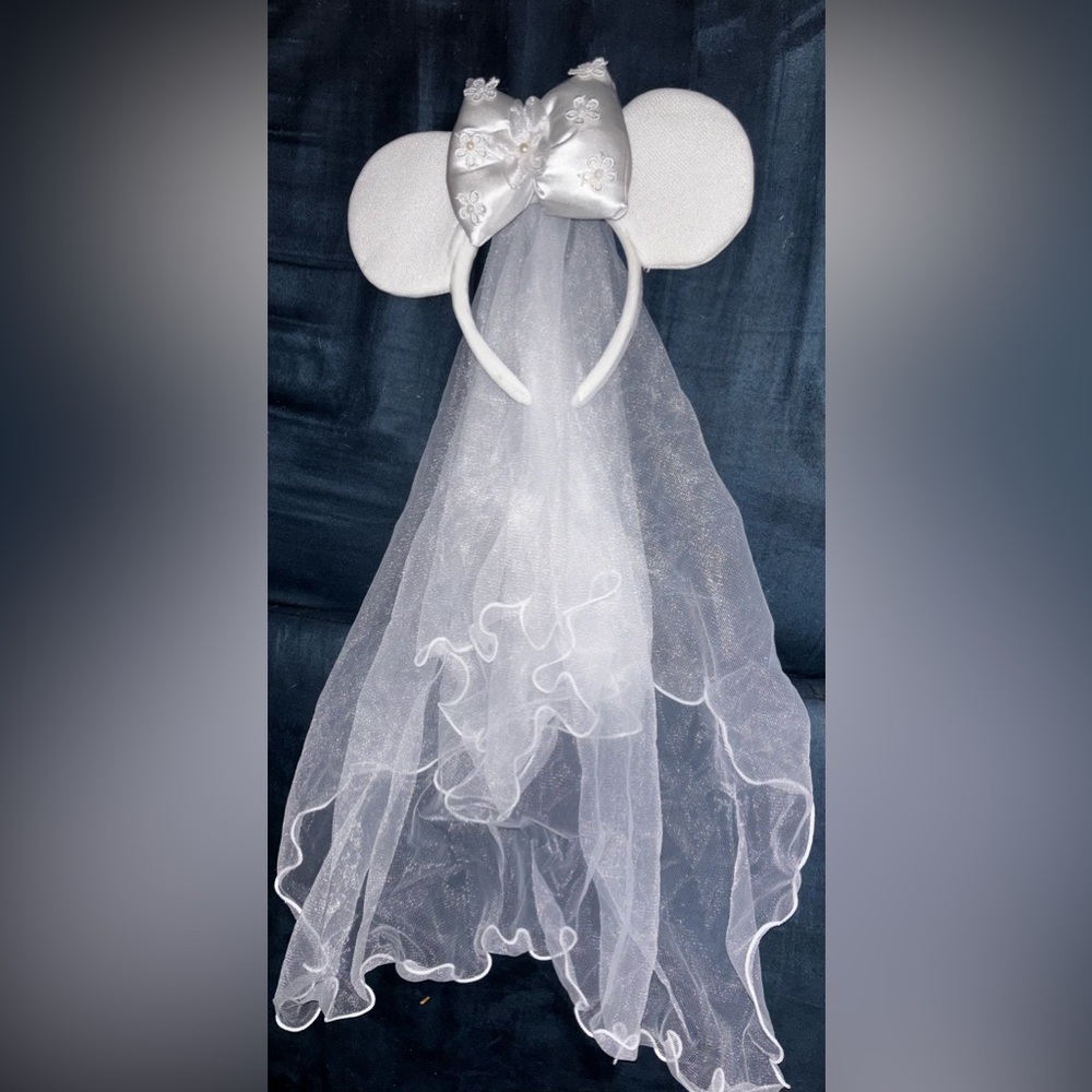 Bridal Floral Minnie Mouse Inspired Ears